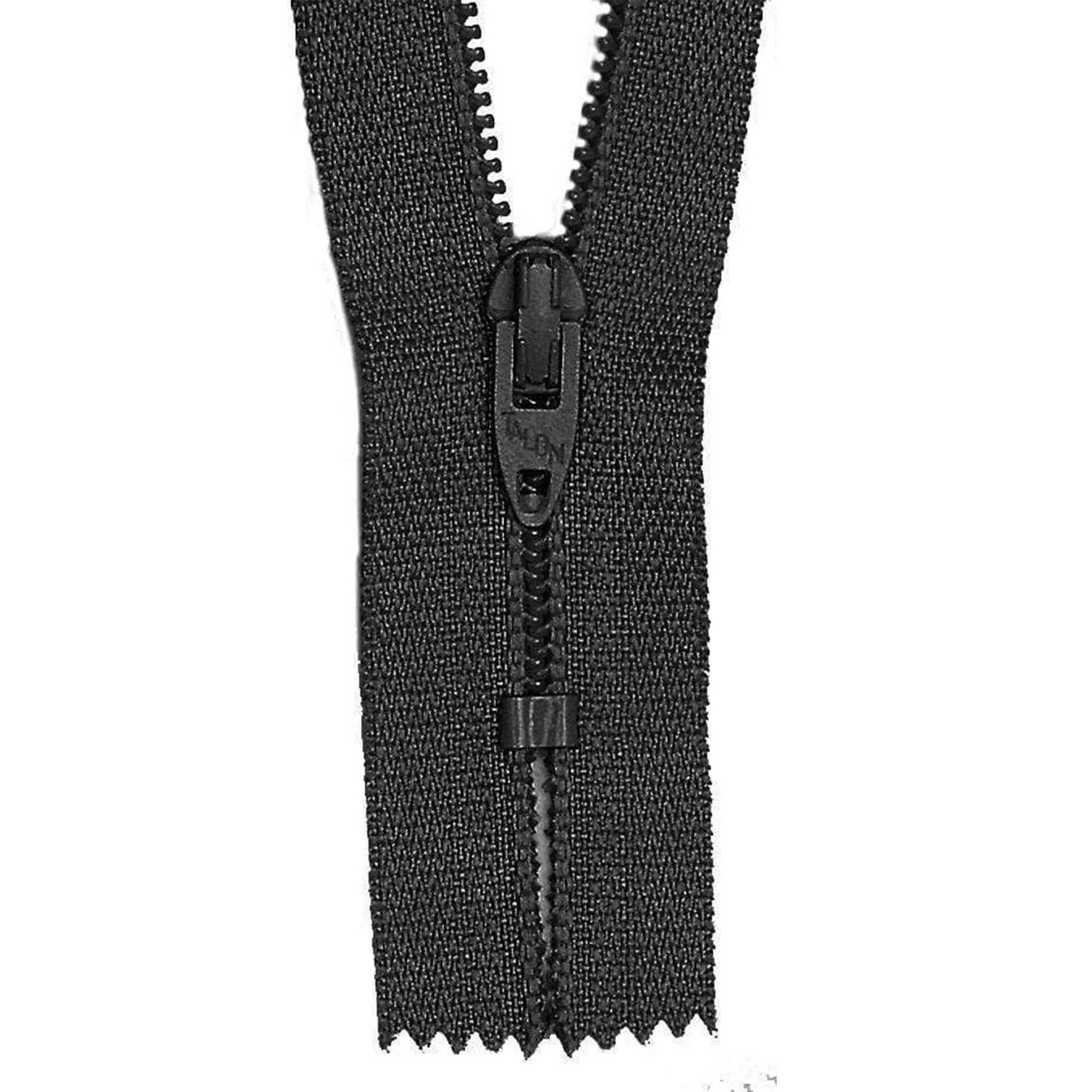 #2.5 Coil, Black, 9" YKK Closed End Zipper, Nylon, #705-9-BLK
