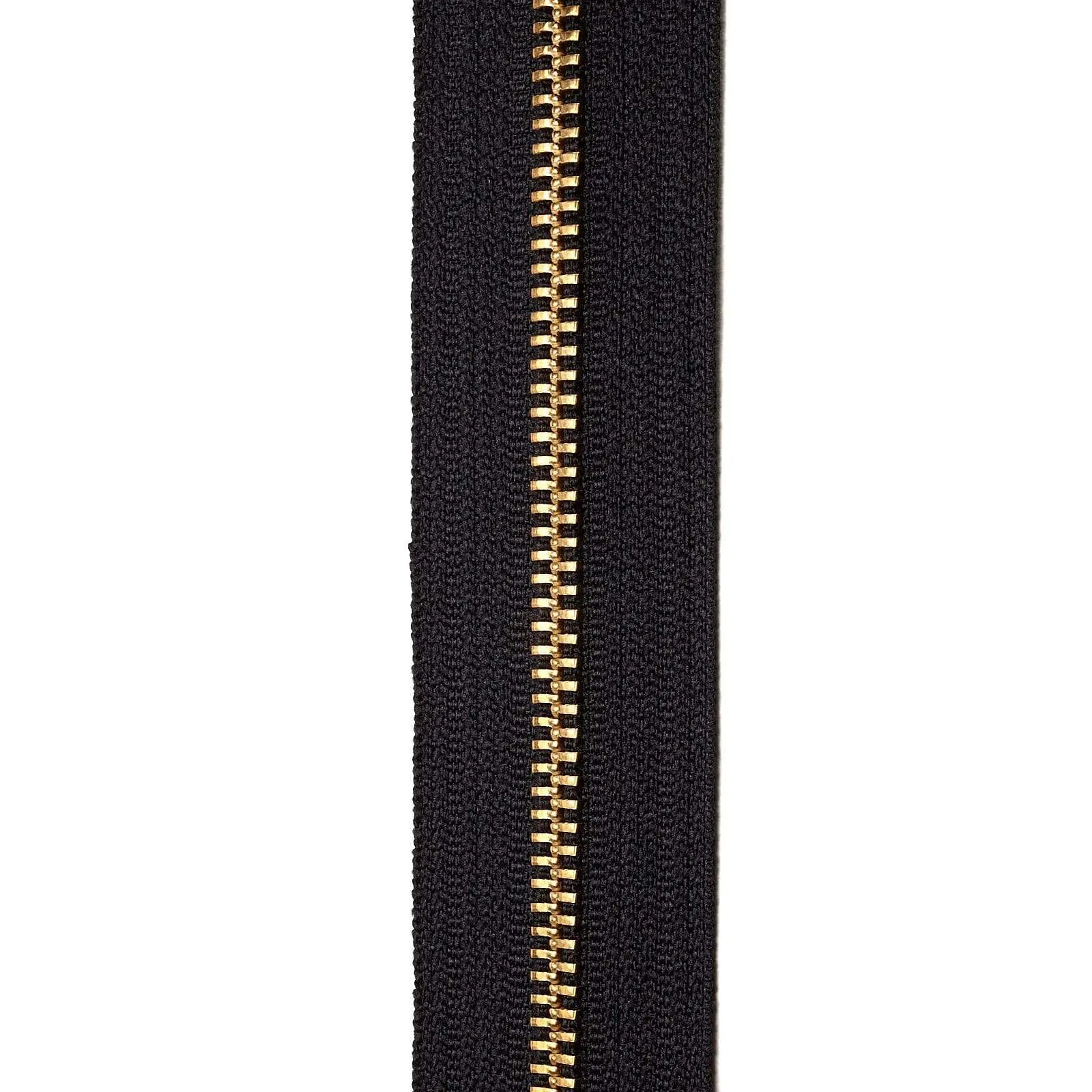 #5 Black, YKK Metal Chain Zipper Tape with Brass Teeth, #5M-BLK-B