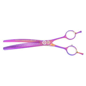 7" 66T Rainbow Curved Thinning Shears by PetStore.Direct