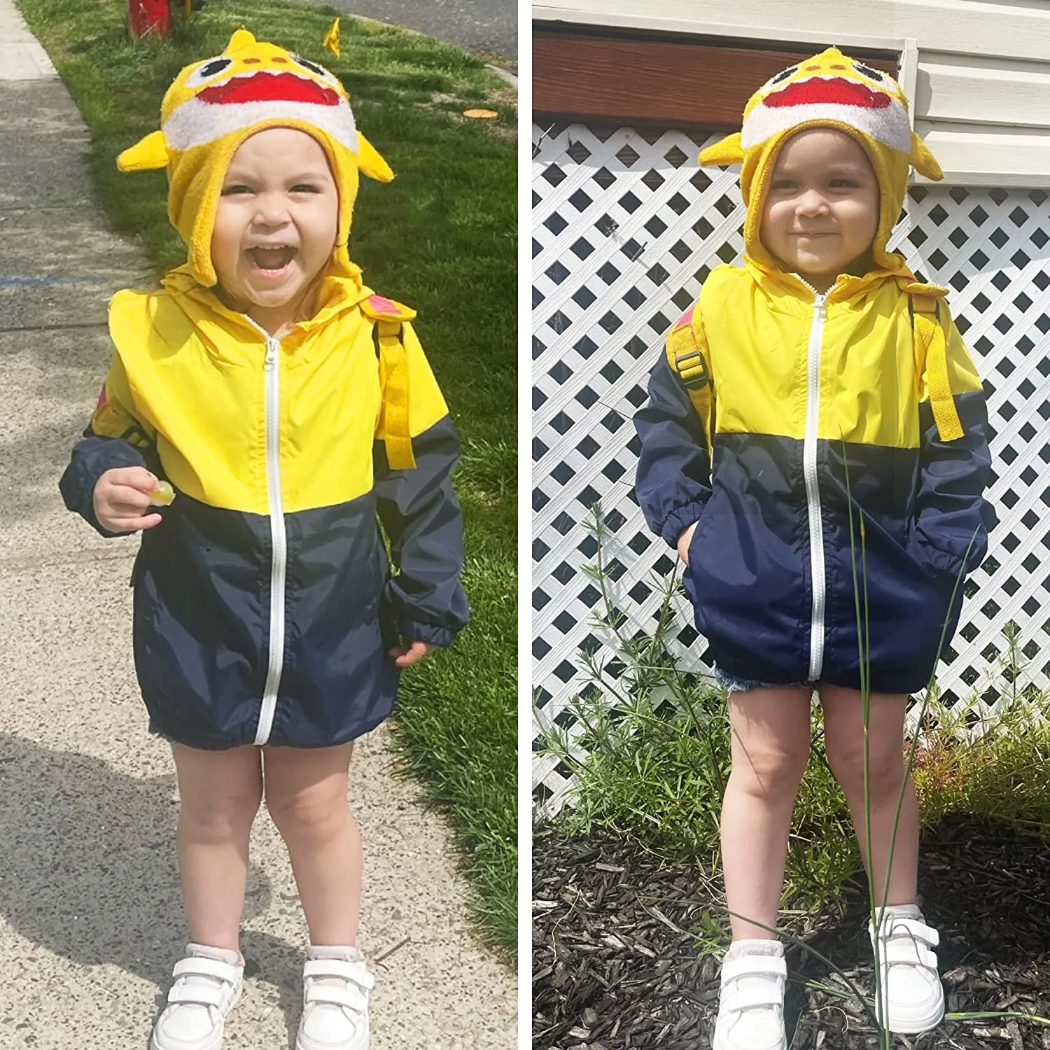 Arshiner Boys Girls Hooded Rain Jackets Waterproof Rain coats Packable Windbreaker for Kids Lightweight Jackets