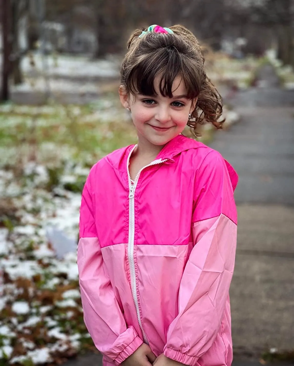Arshiner Boys Girls Hooded Rain Jackets Waterproof Rain coats Packable Windbreaker for Kids Lightweight Jackets