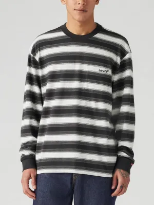 Authentic Pocket Alistair Stripe Caviar Long Sleeve T-Shirt