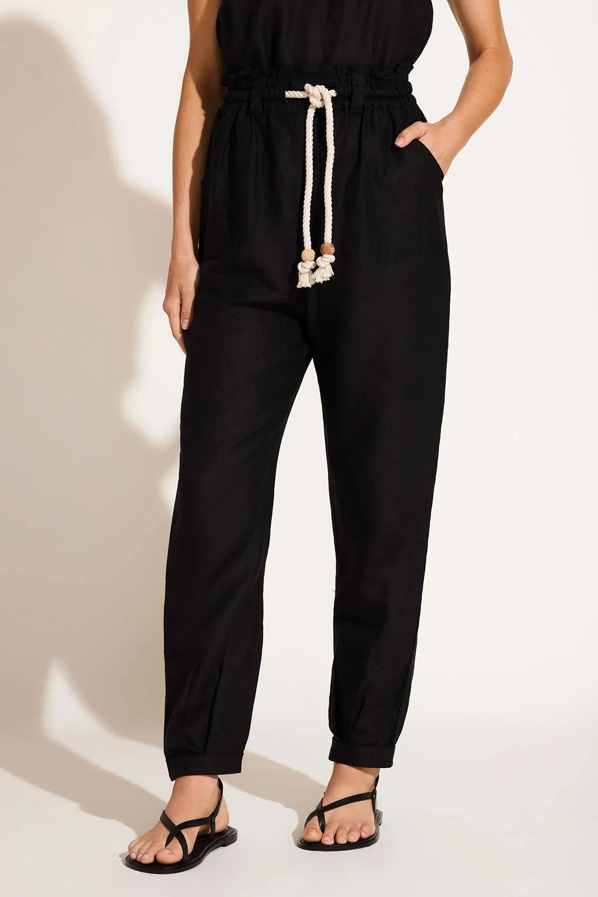 Avery Pant - Black EcoLinen