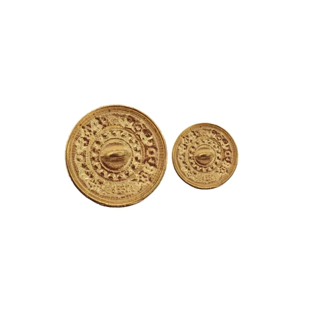 Black Gold Designer Metal Coat Buttons