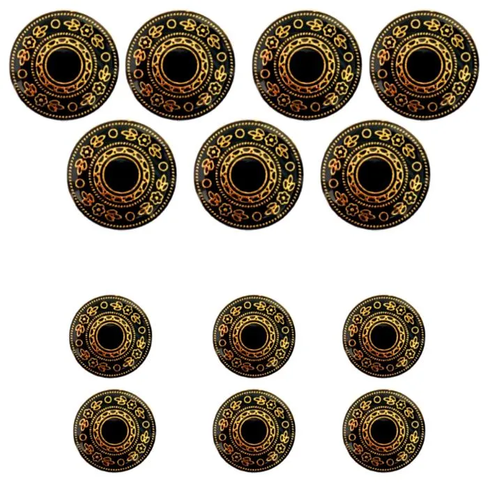 Black Gold Designer Metal Coat Buttons