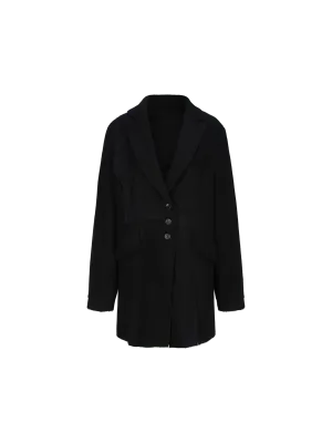 Black Jacquard Slit Jacket