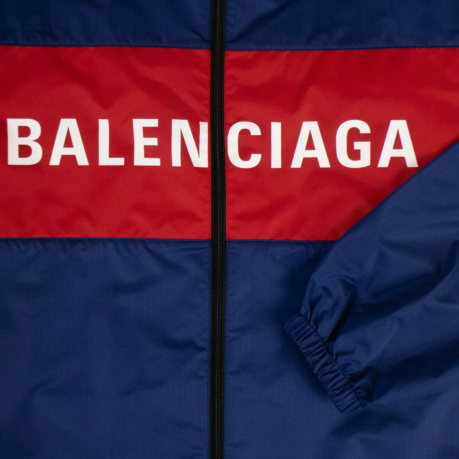 Blue and Red Logo Zip-UP Jacket