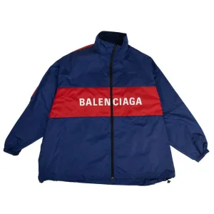 Blue and Red Logo Zip-UP Jacket
