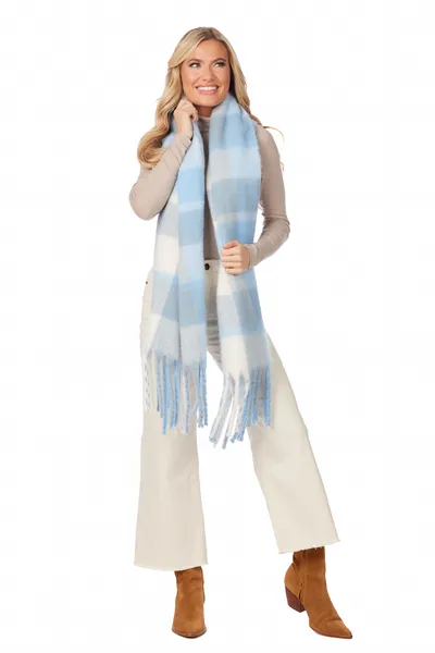 Blue Scarf Wrap