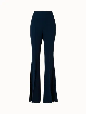 Bootcut Layered Silk Pants with Slits