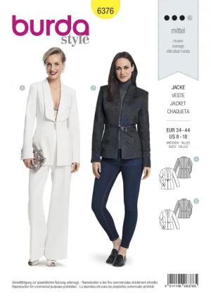 Burda Pattern B6376 Misses' Blazers