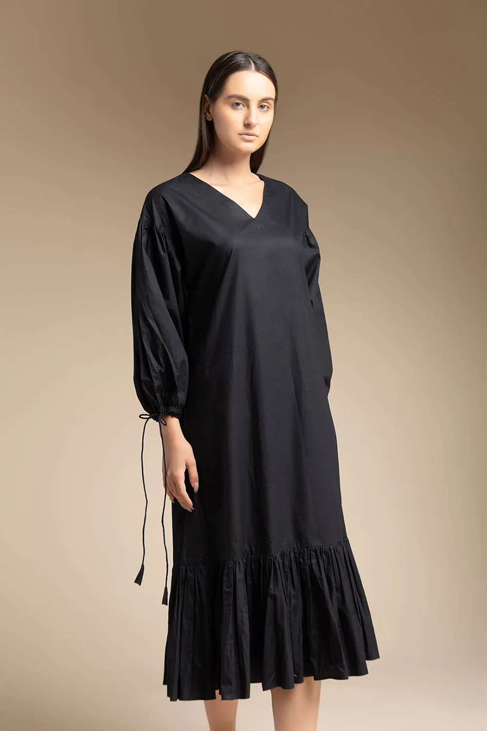 Calf Length Dress - Black