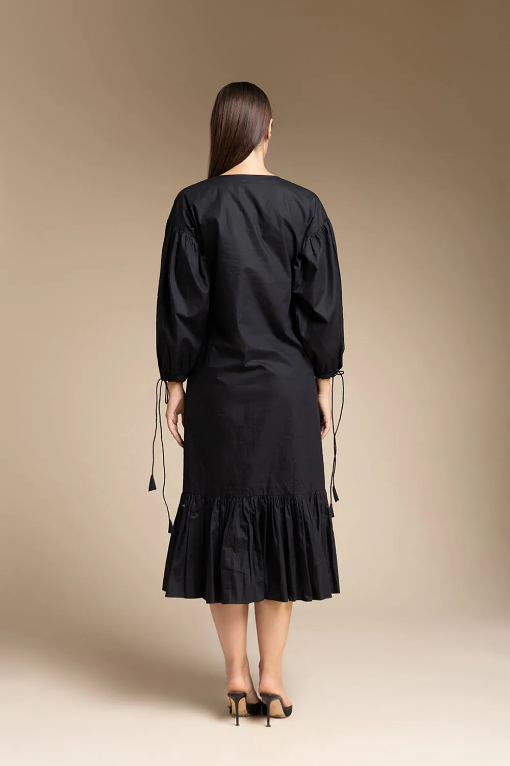 Calf Length Dress - Black