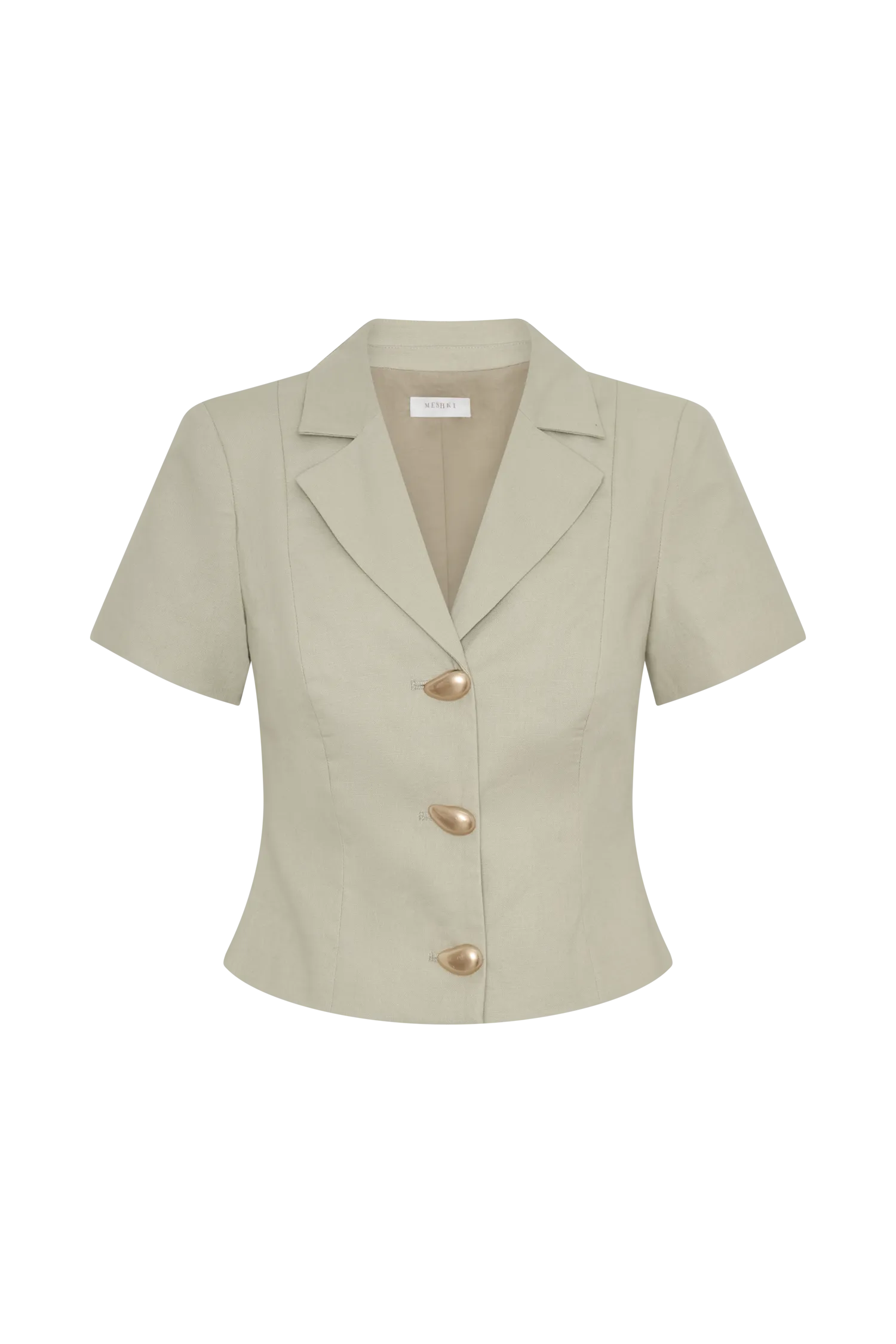 Ciara Linen Jacket - Basil