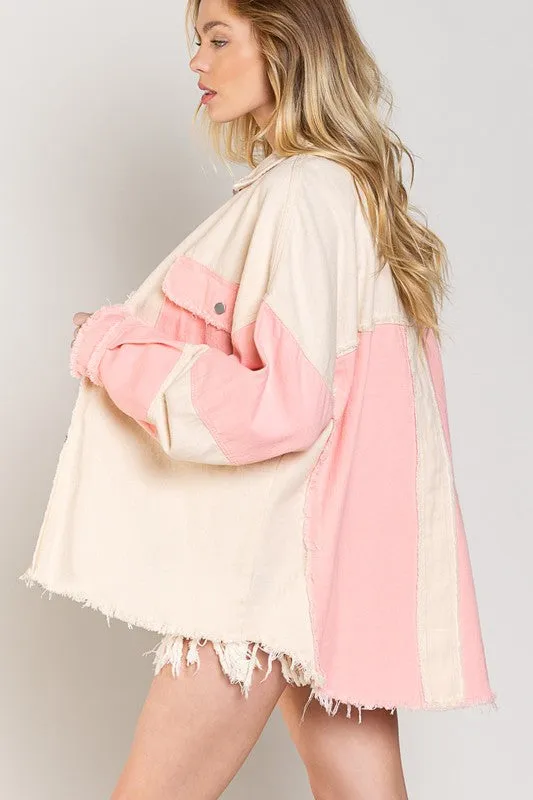 Colorblock Denim Jacket