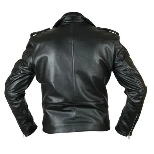 David Beckham Handmade Mens Biker Style Leather Jacket by TJS