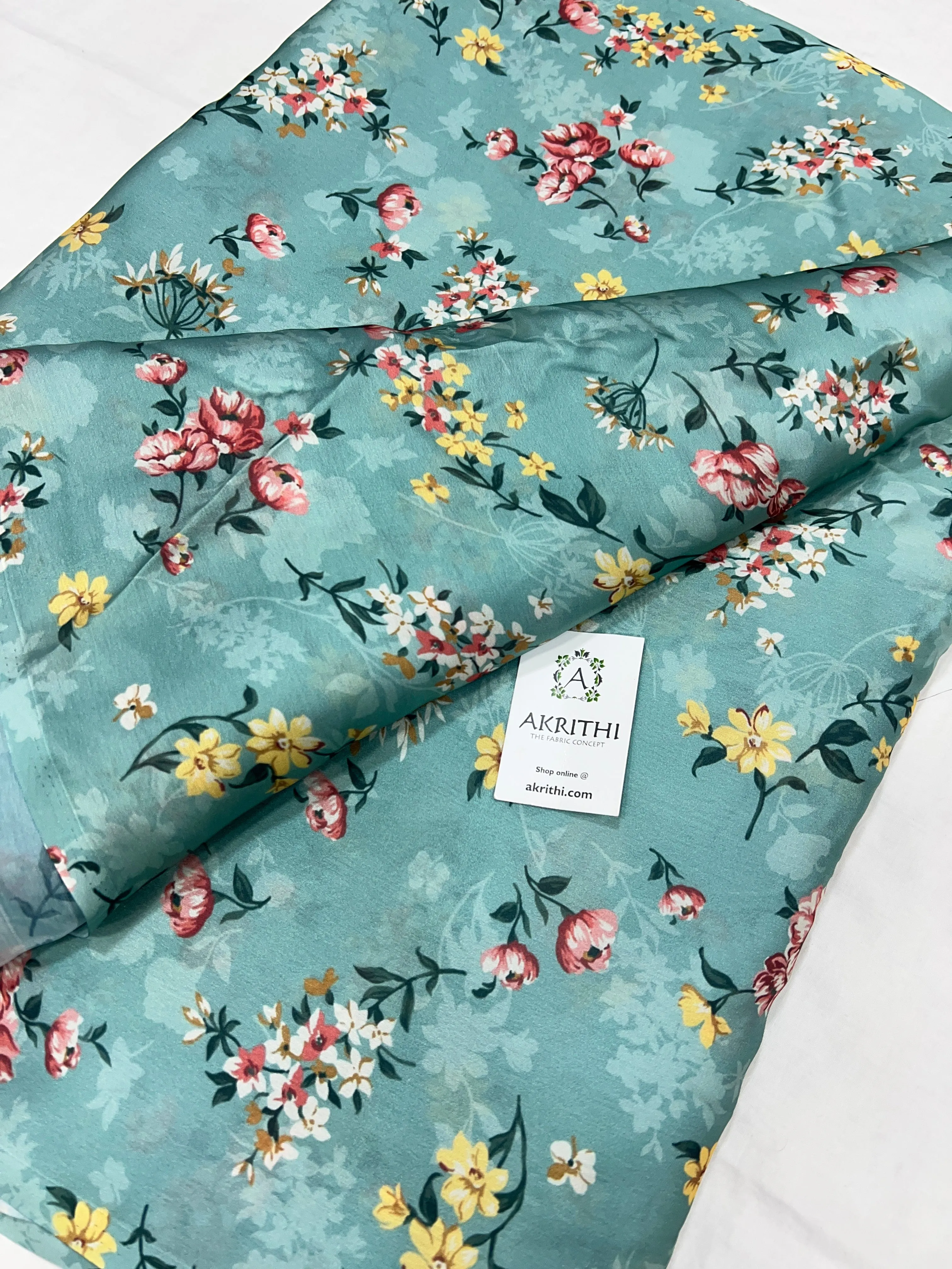 Digital  printed satin georgette fabric