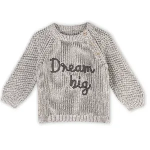 Dream Big Embroidered Chunky Knit Baby Sweater