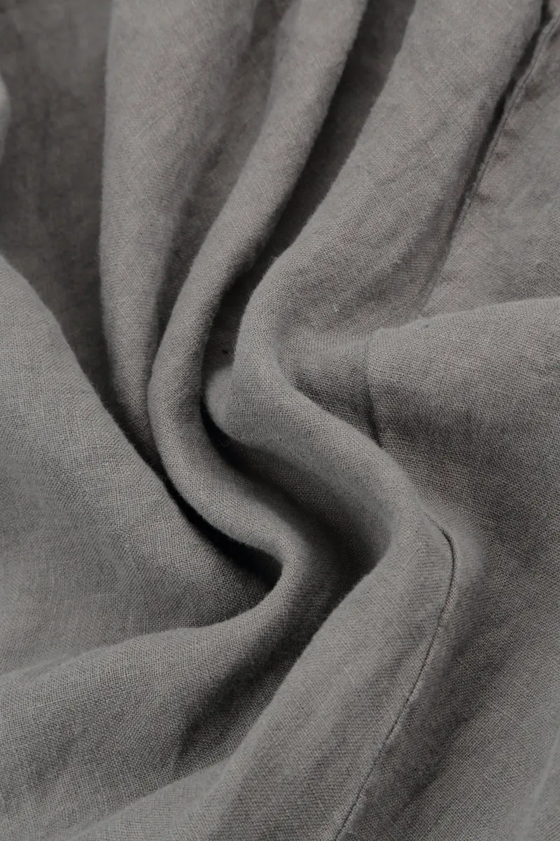 Flared Truffle Lined Linen Jacket