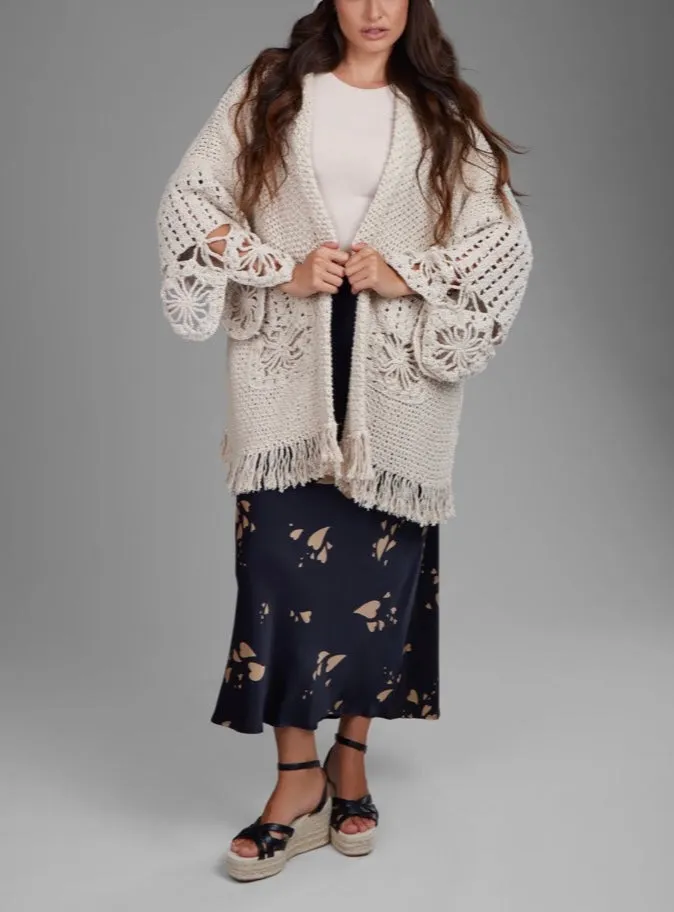 Floral Hand Crochet Jacket Cardigan