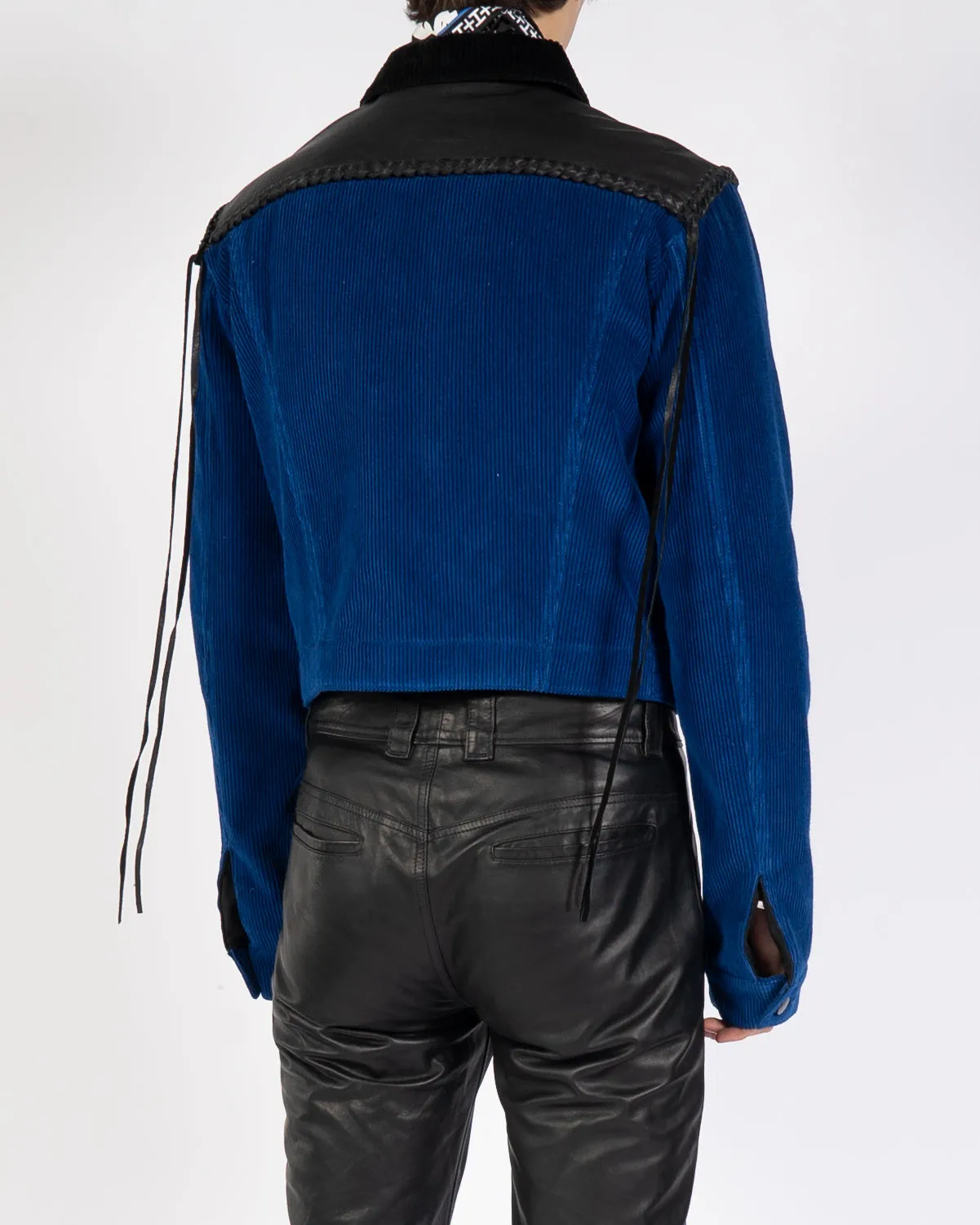 FW19 Blue Cord & Leather Jacket