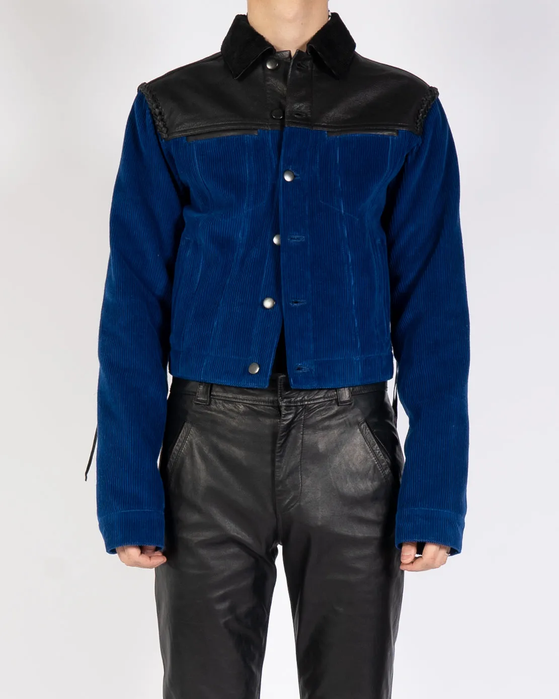 FW19 Blue Cord & Leather Jacket