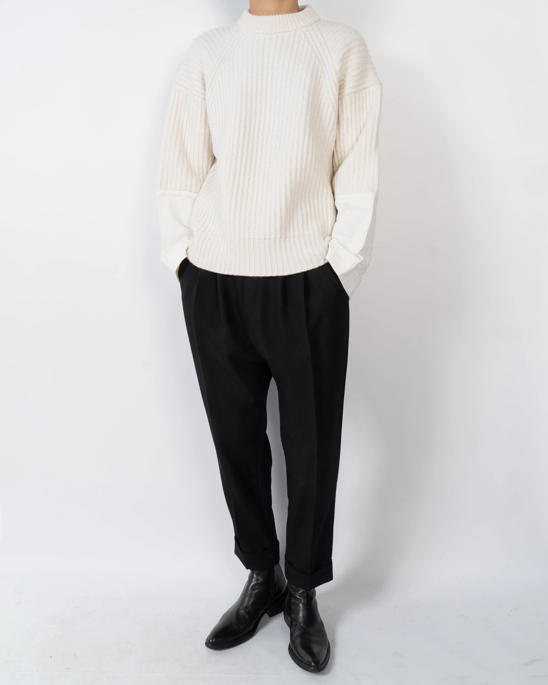 FW19 Dyed Panel Ivory Knit Sample