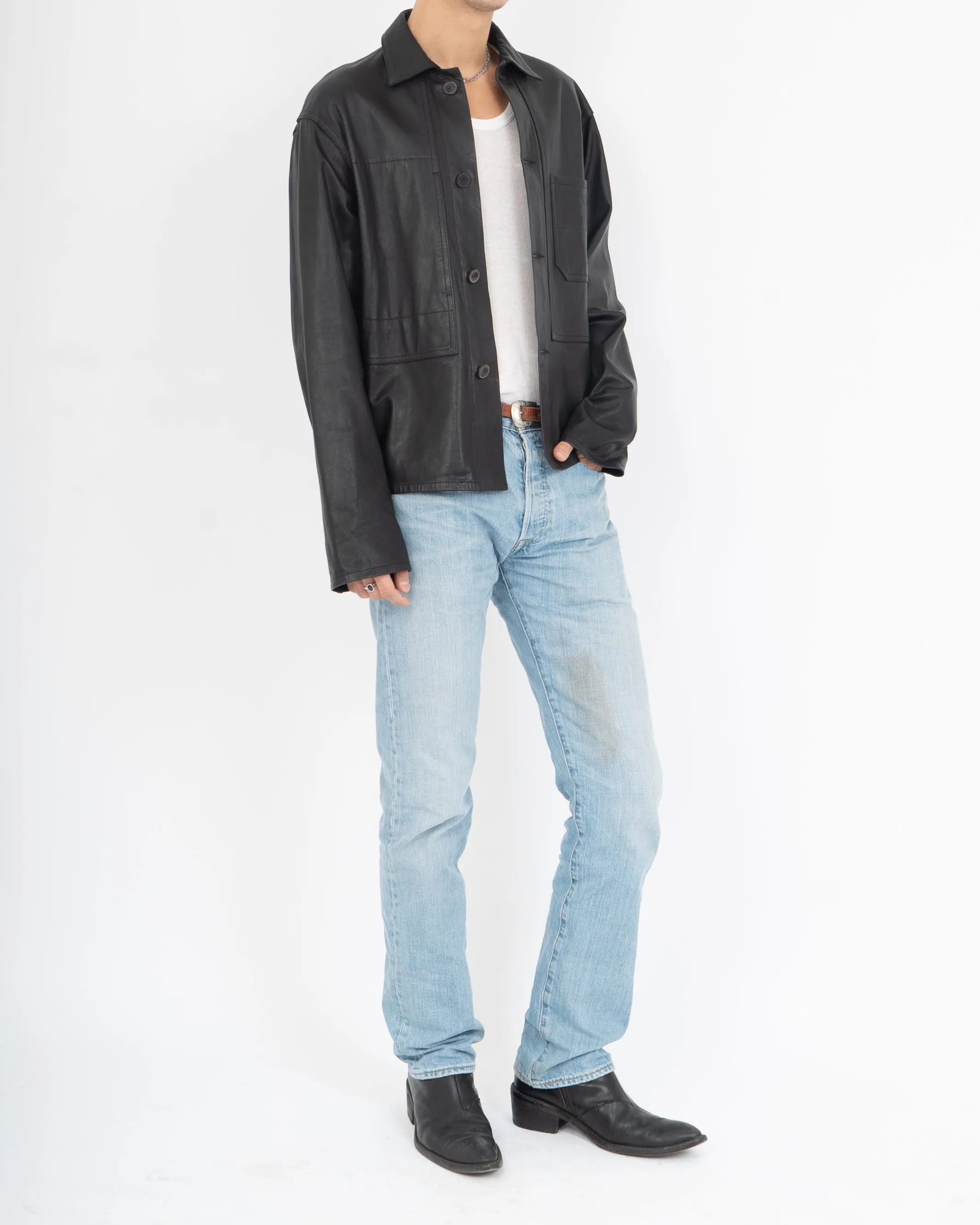 FW19 Leather Workwear Shirt