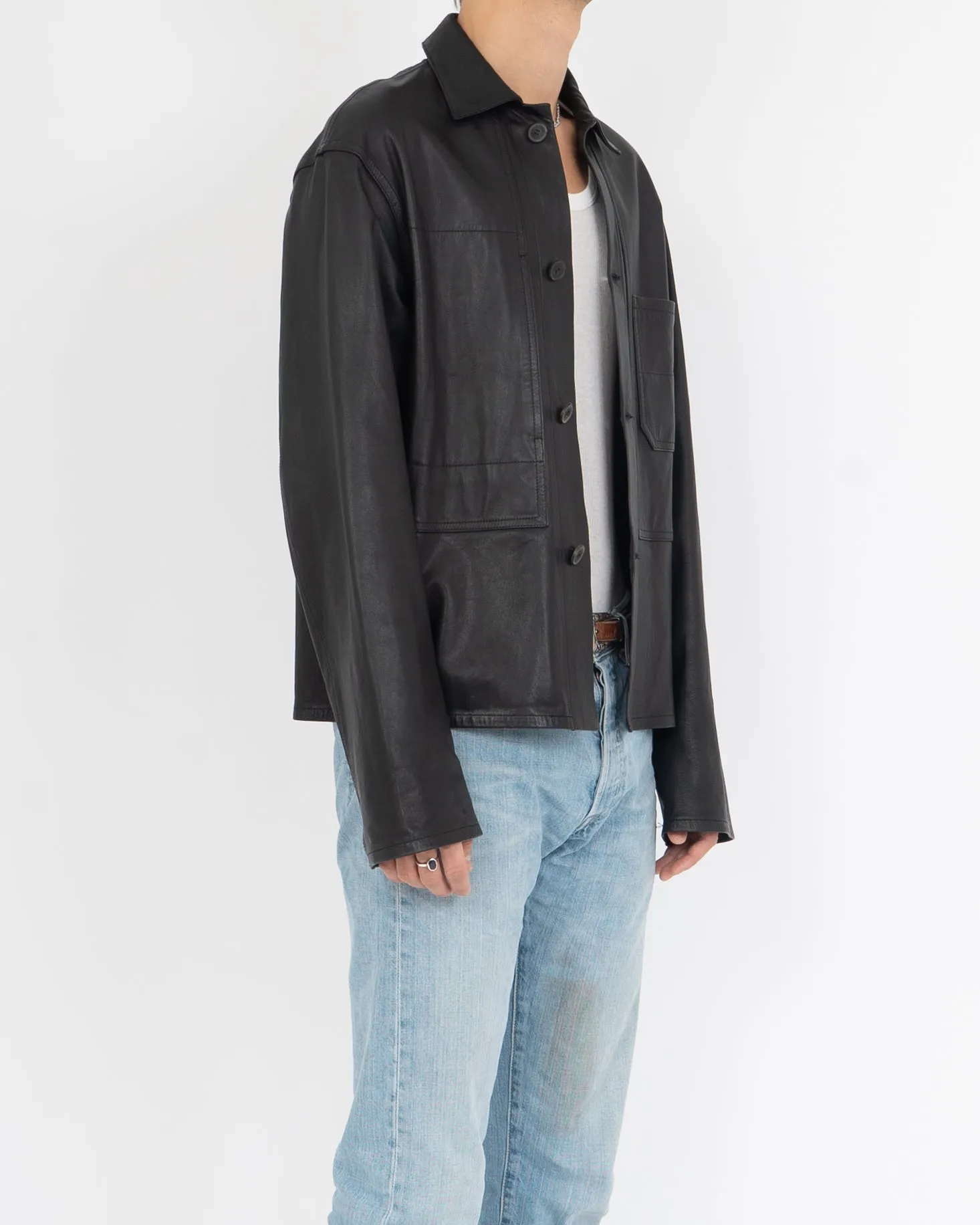 FW19 Leather Workwear Shirt