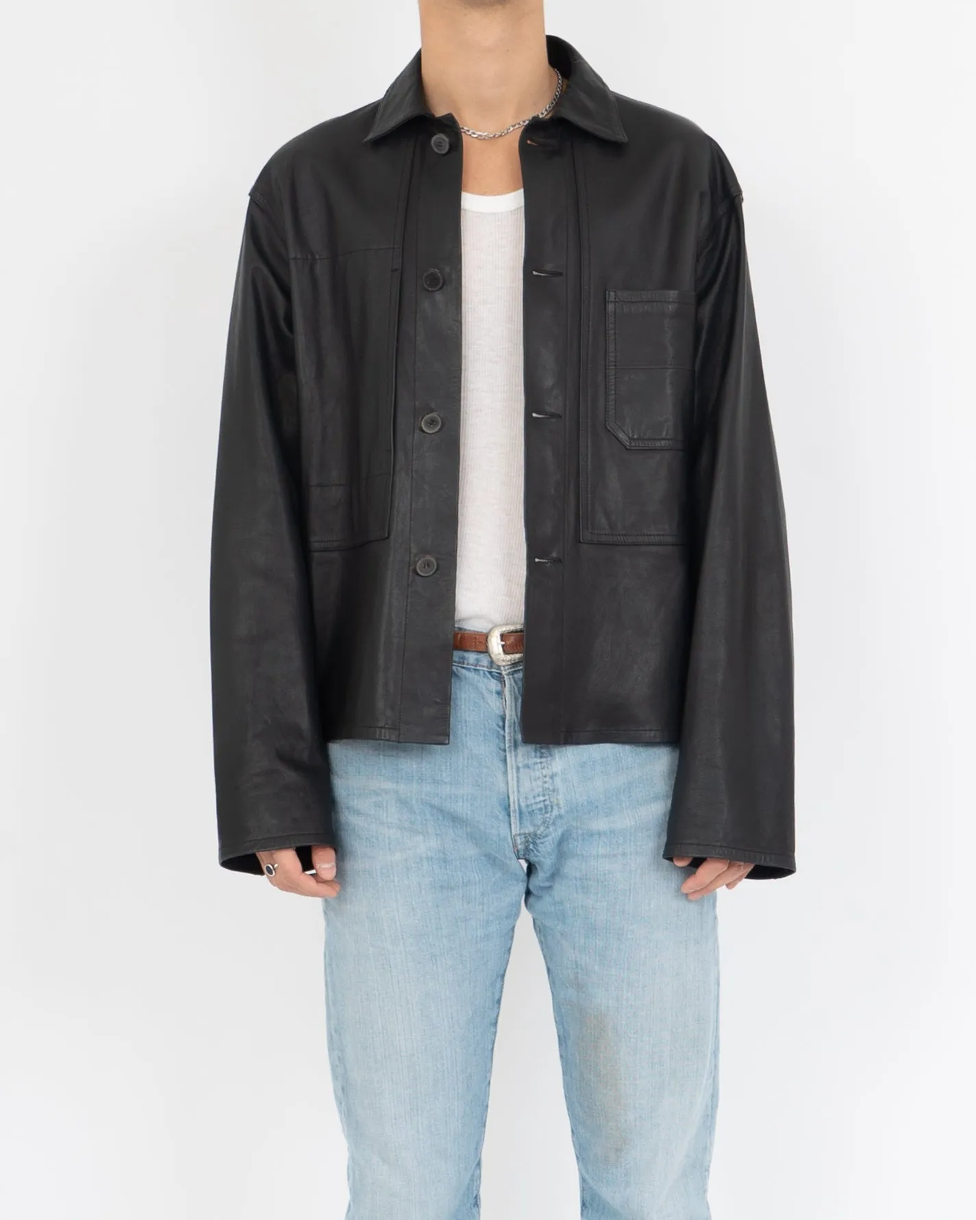 FW19 Leather Workwear Shirt