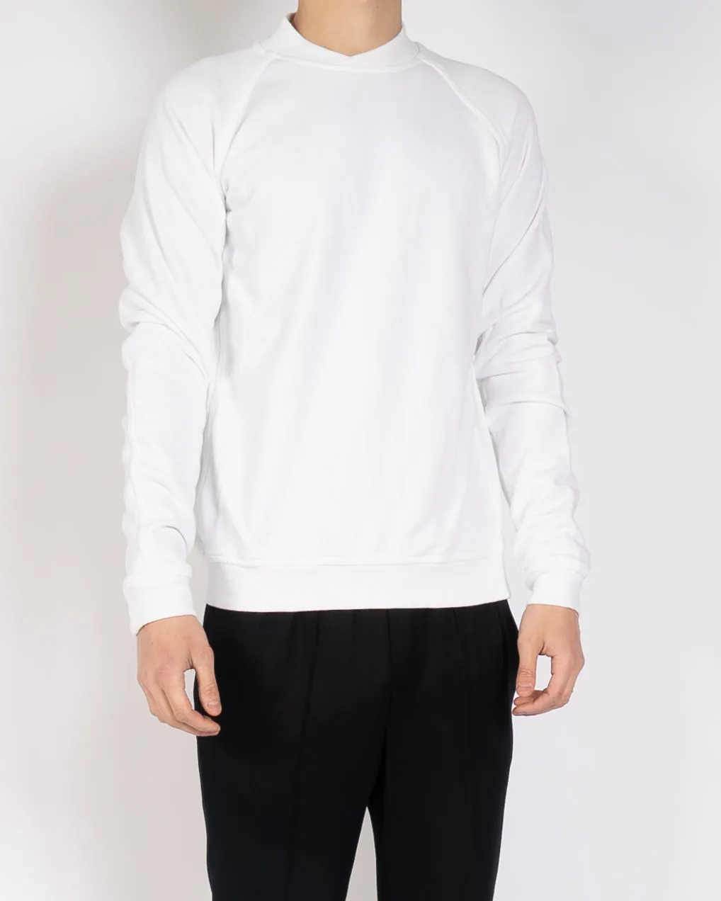FW19 White Shawl Collar Sweatshirt