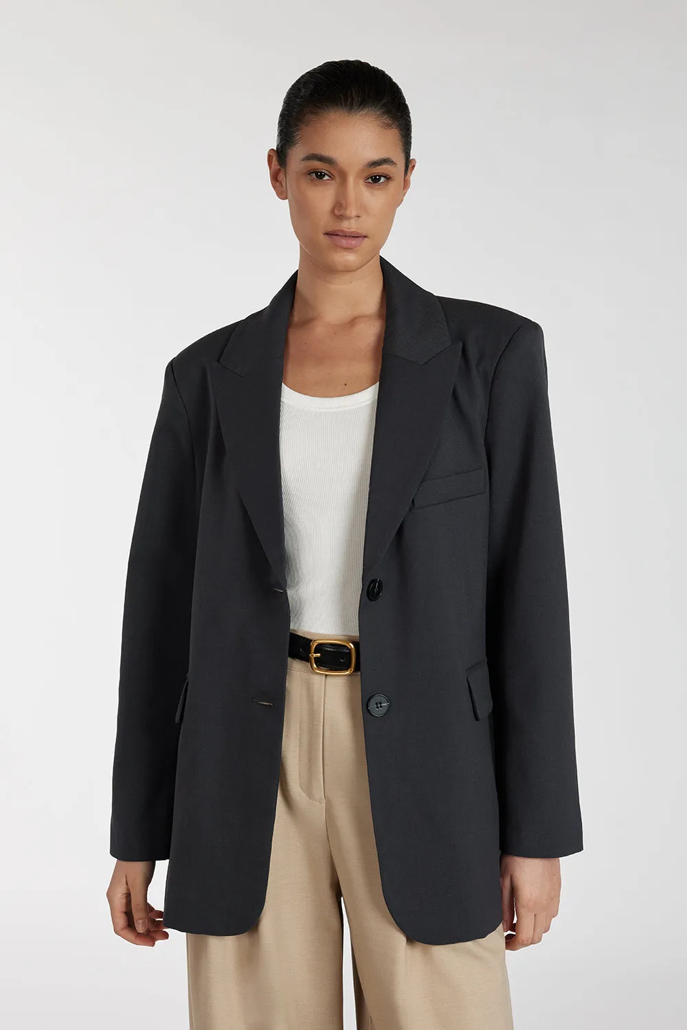 HARLEY SLATE OVERSIZED BOYFRIEND BLAZER