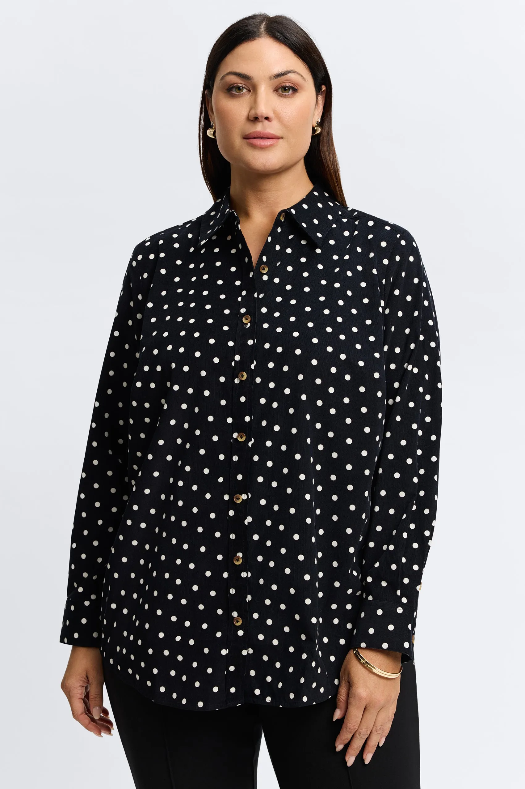 Haven Plus Polka Dot Corduroy Shirt