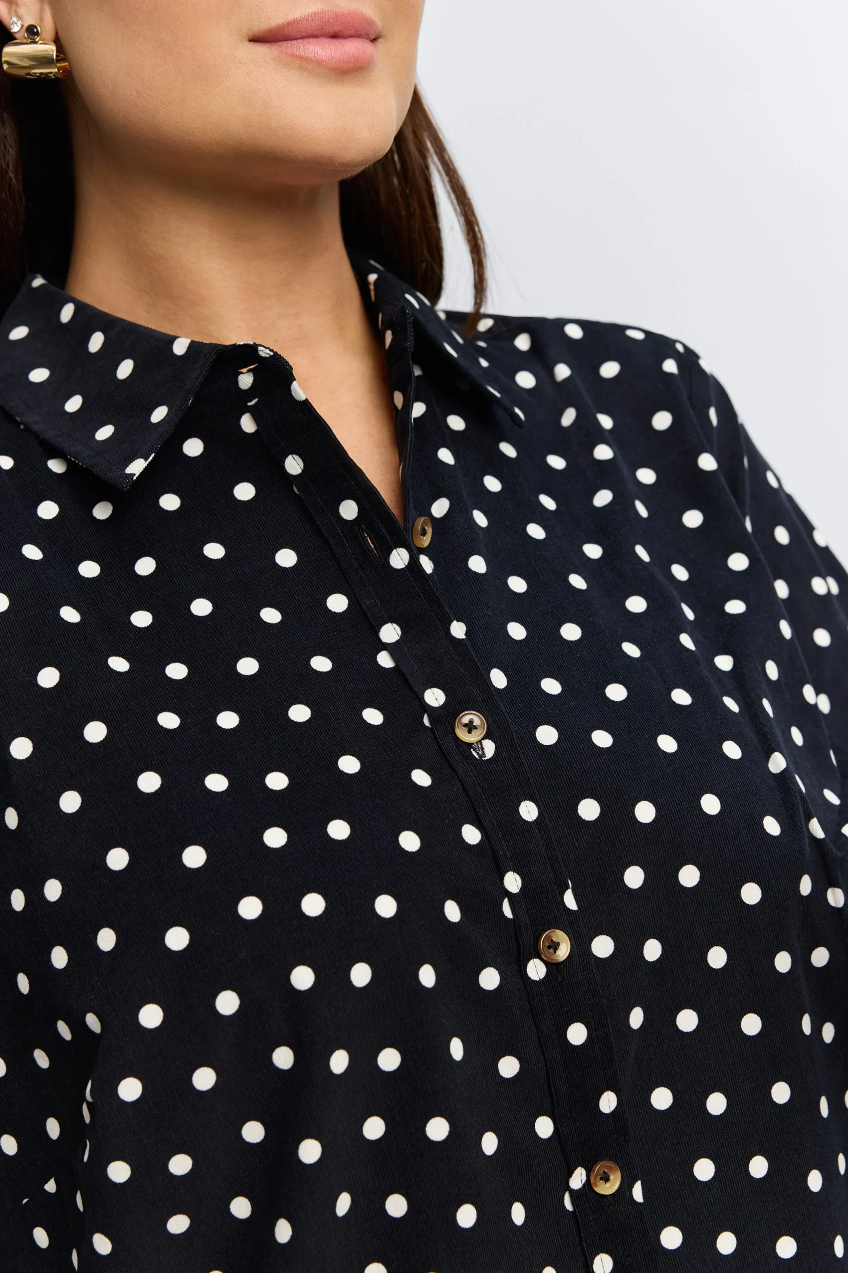 Haven Plus Polka Dot Corduroy Shirt