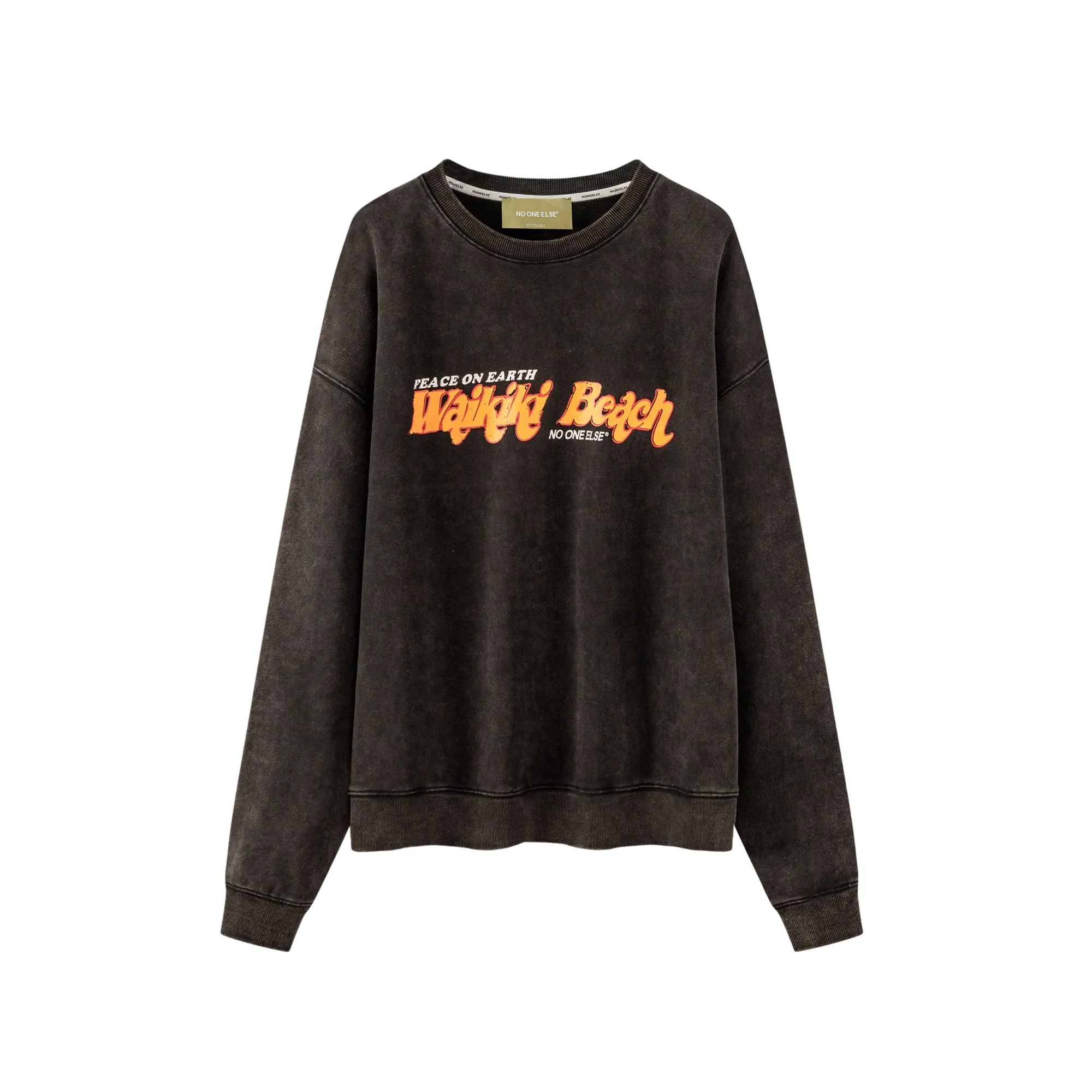 Hawaii Waikiki Beach Print Loose Fit Sweater