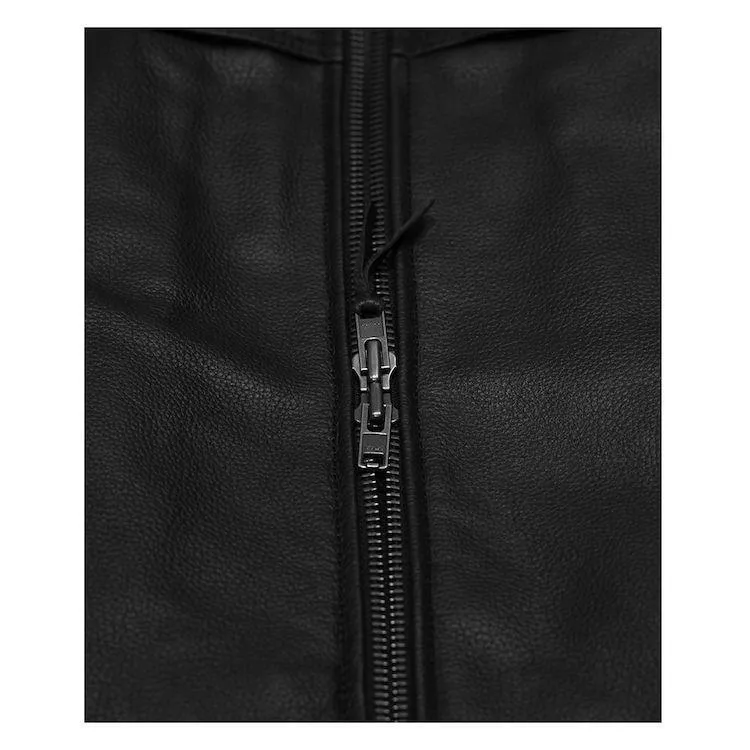 Highway 21 Gunner Men's Black Leather Jacket with Armor