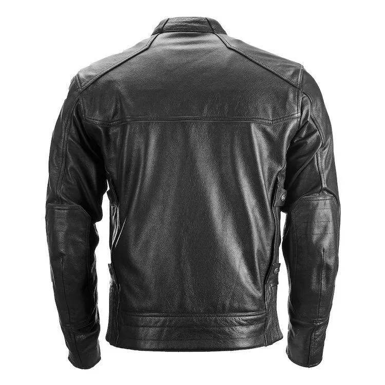 Highway 21 Gunner Men's Black Leather Jacket with Armor