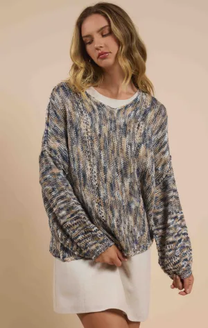 ISLA Multi Coloured  V Neck Sweater
