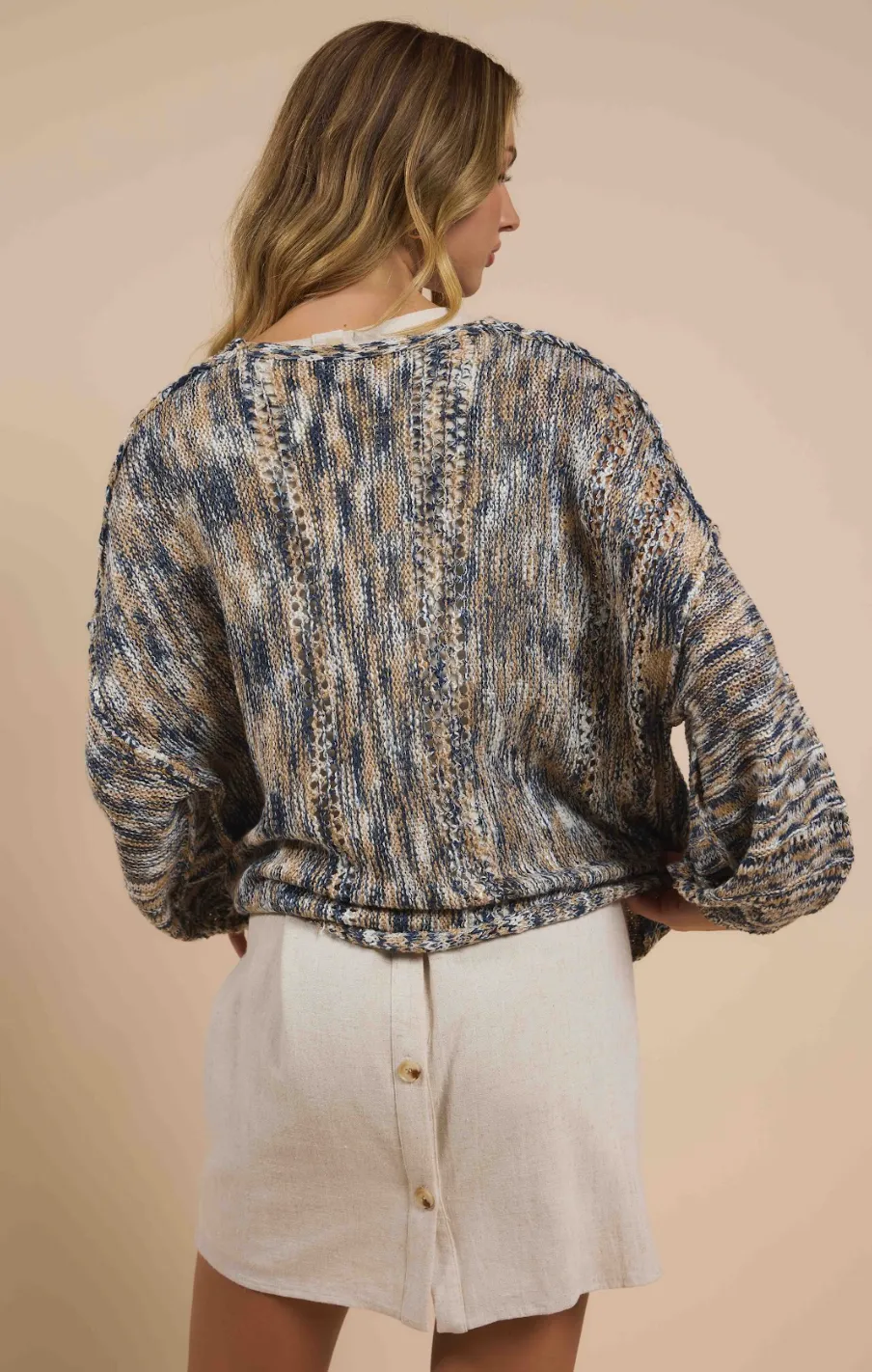 ISLA Multi Coloured  V Neck Sweater
