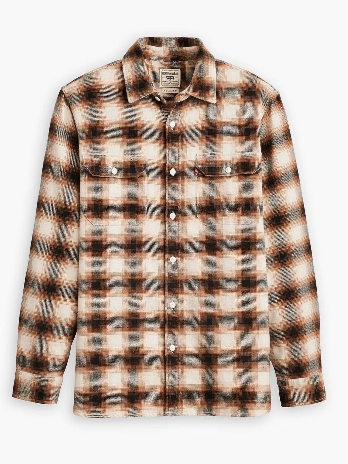 Jackson Worker James Plaid Sunny Cream Buttondown Shirt
