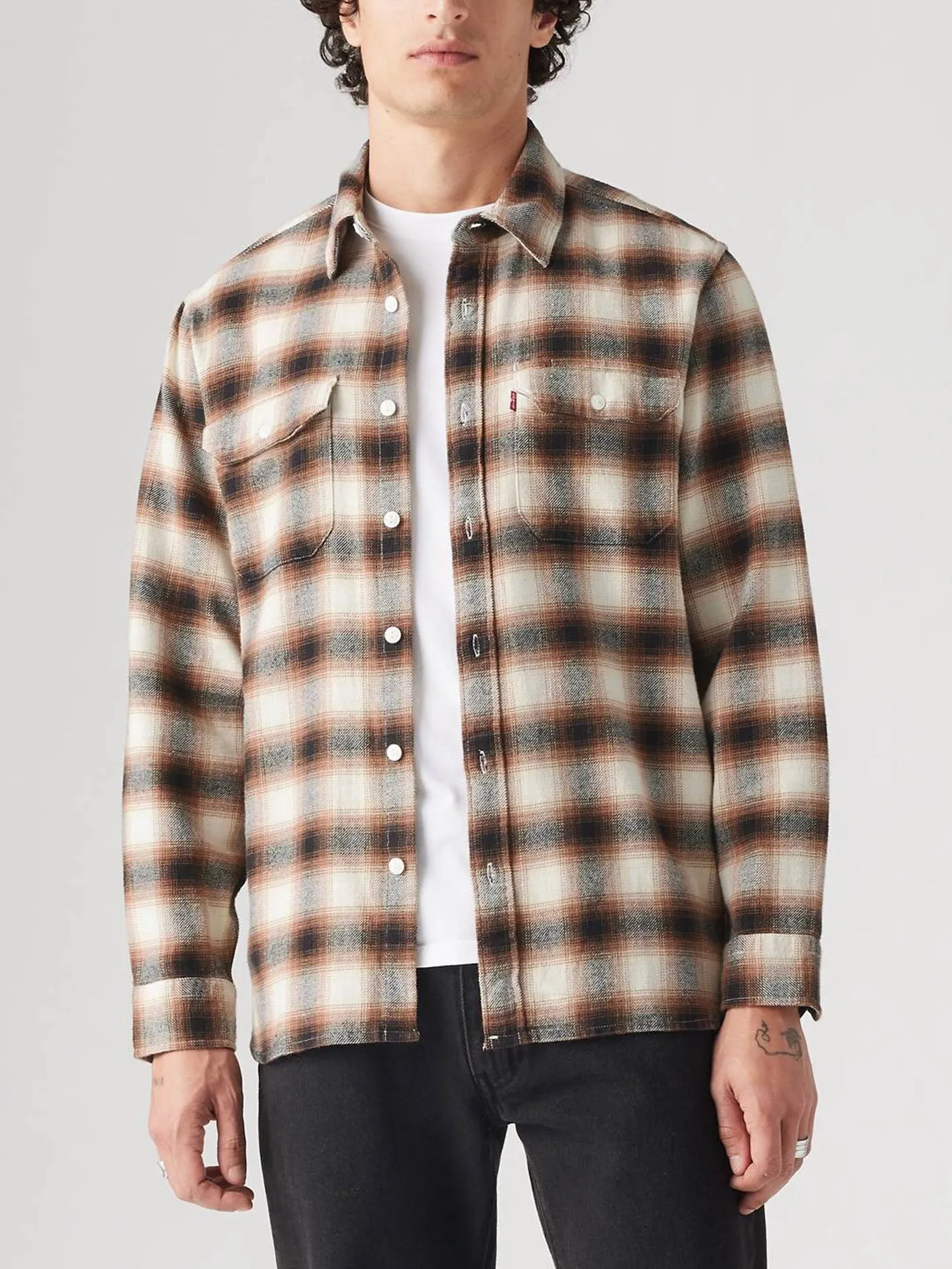 Jackson Worker James Plaid Sunny Cream Buttondown Shirt