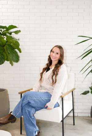 Josie Cozy Cardigan | Light Oatmeal
