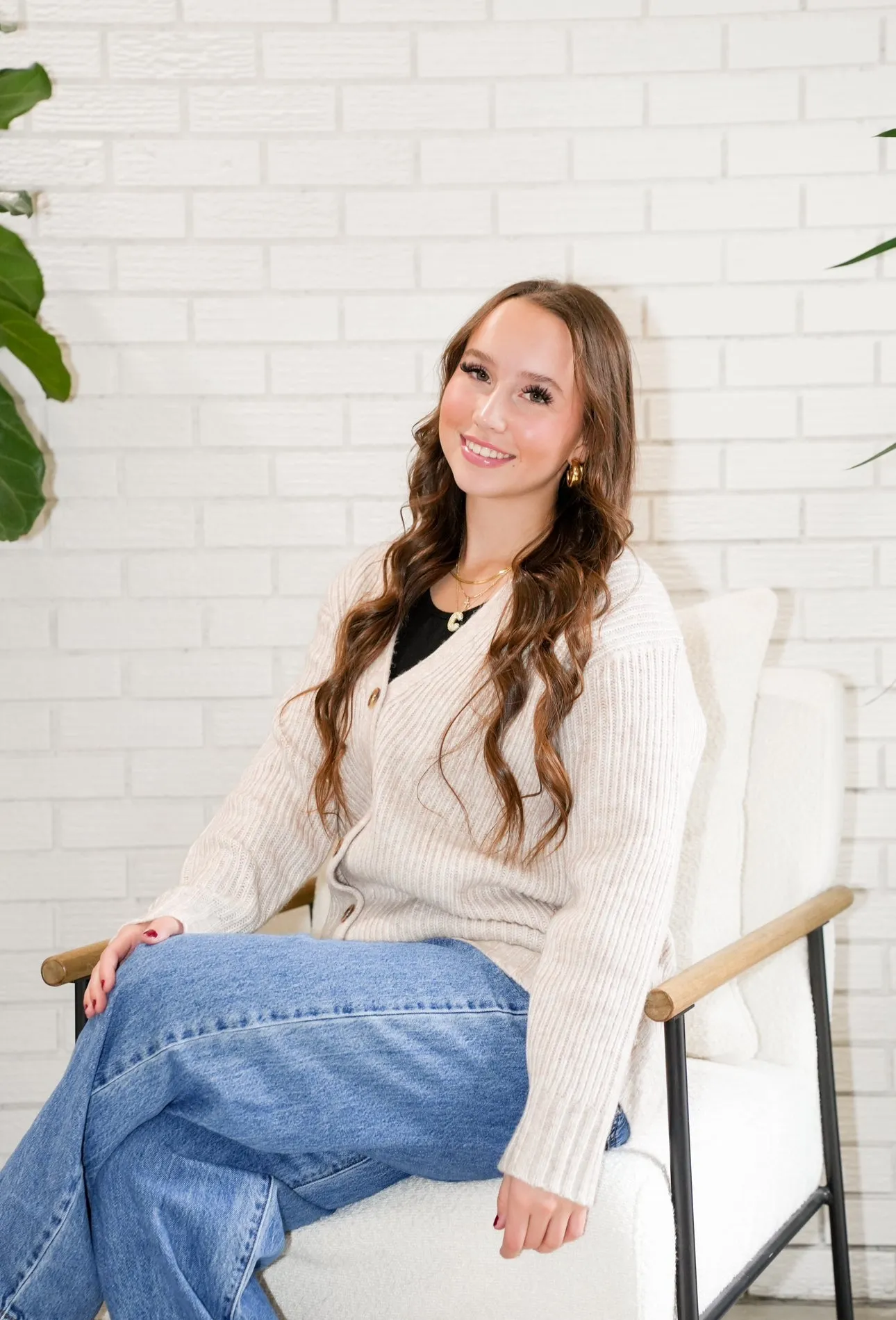 Josie Cozy Cardigan | Light Oatmeal