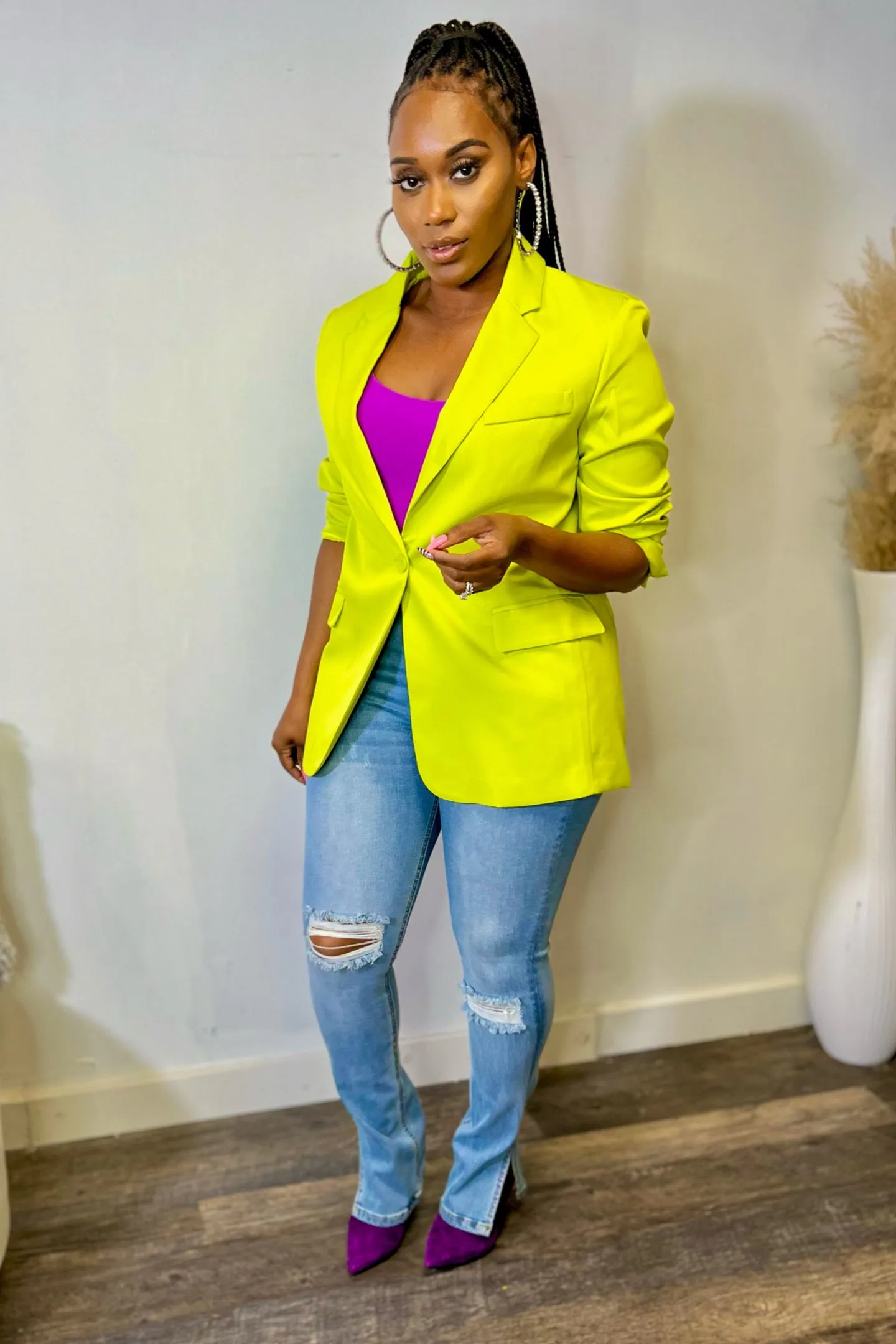 LIME SINGLE BLAZER
