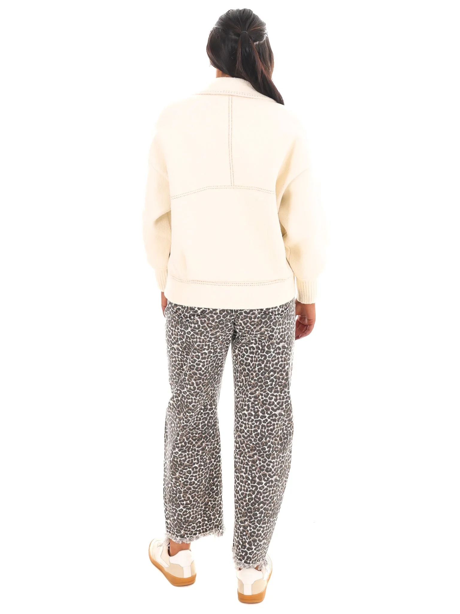 Lost in Your Love Contrast Sweater Jacket