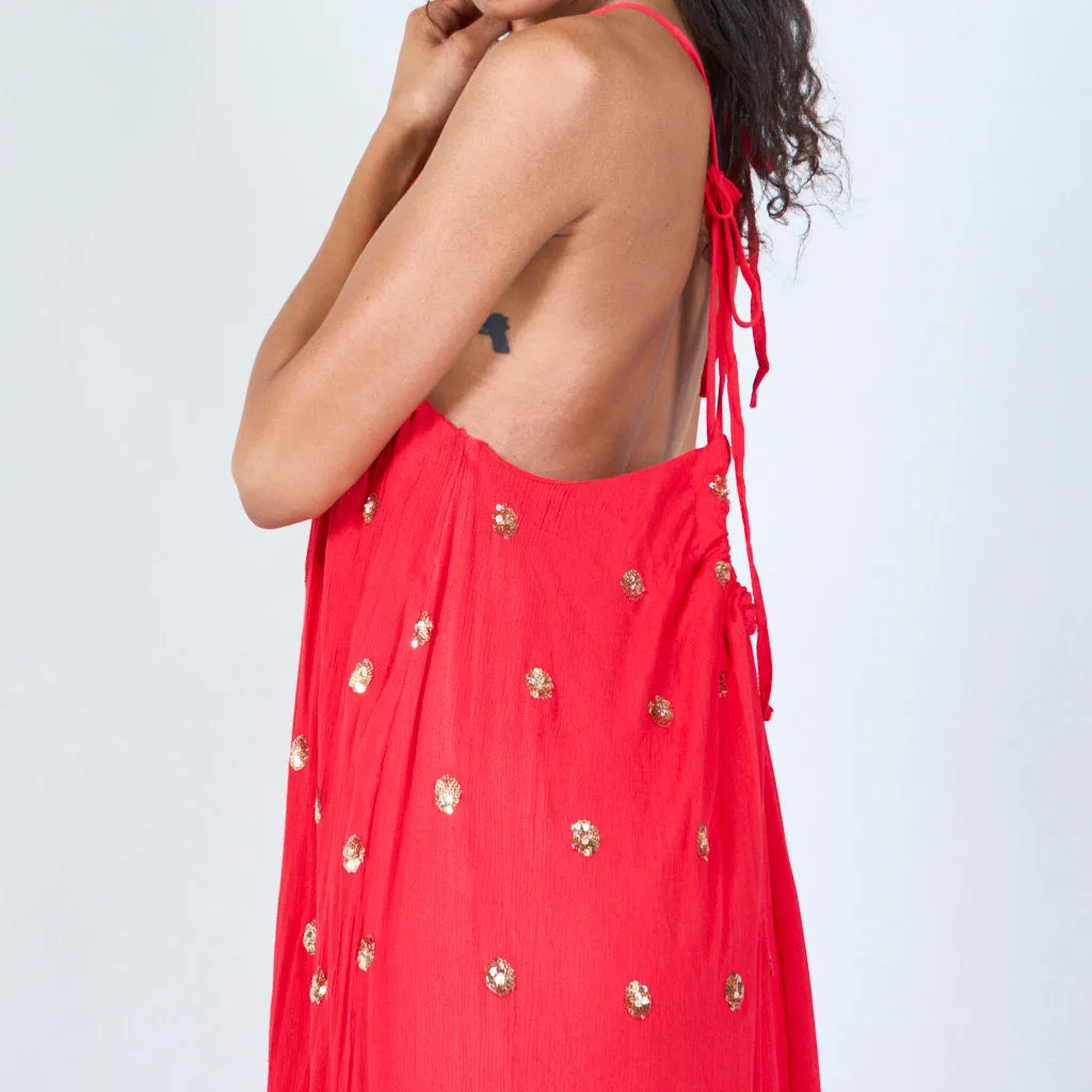 Maxi dress with delicate embellishments wholesale