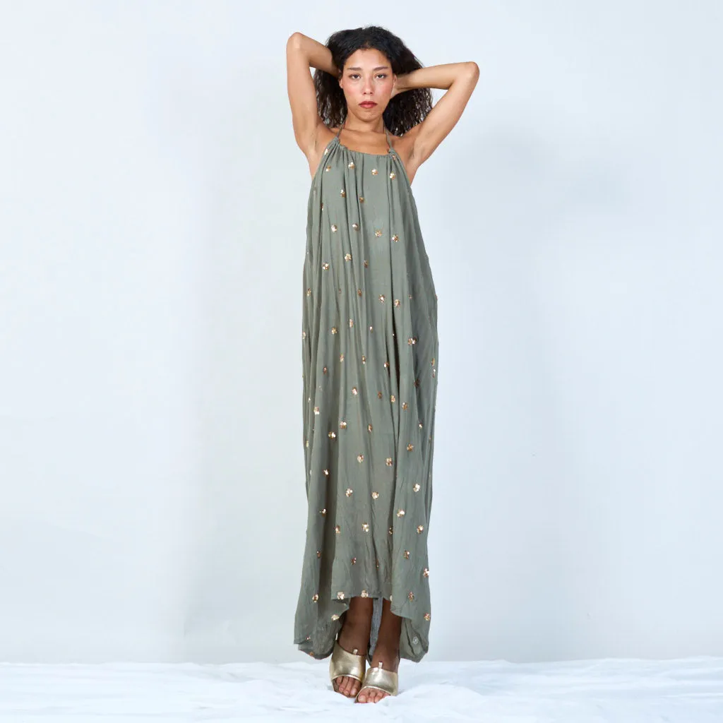 Maxi dress with delicate embellishments wholesale