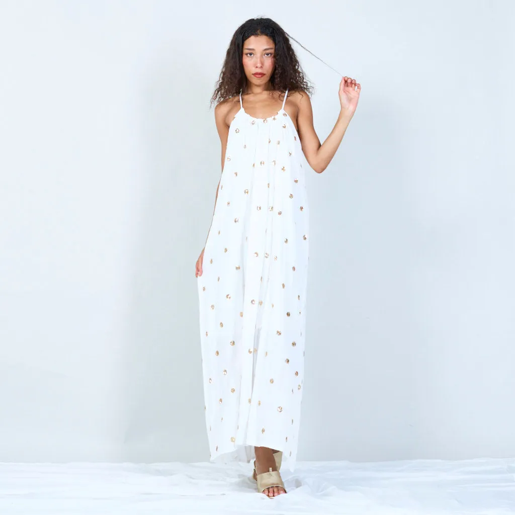 Maxi dress with delicate embellishments wholesale