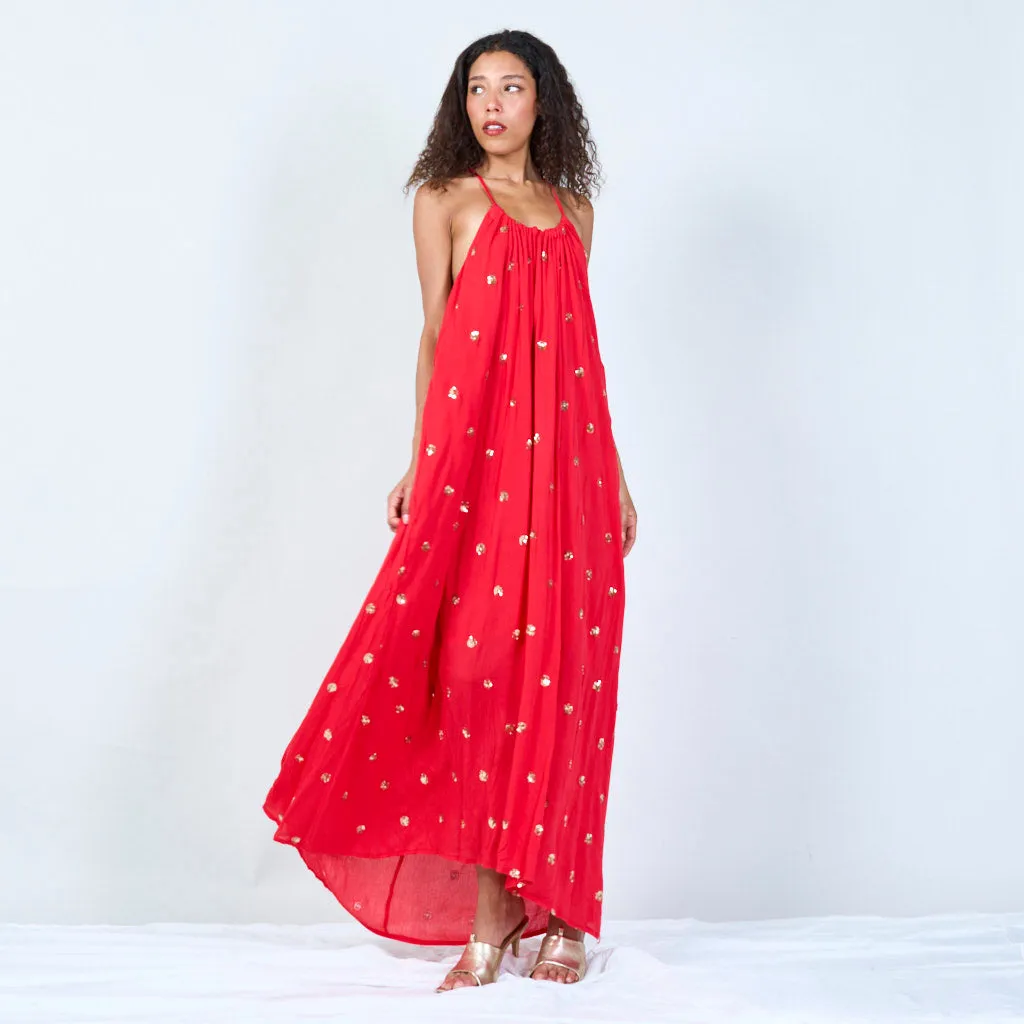 Maxi dress with delicate embellishments wholesale