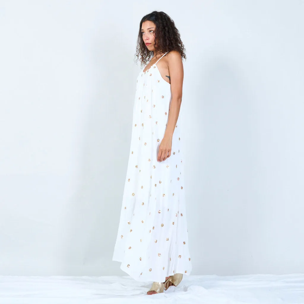 Maxi dress with delicate embellishments wholesale